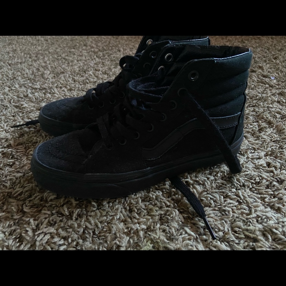 Black Hightop Vans Skater Shoes